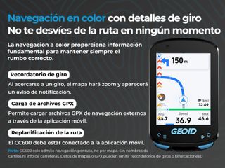 Ciclocomputador GPS Geoid CC600