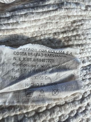 Alfombra 100% Algodón Blanca Son tres alfombras