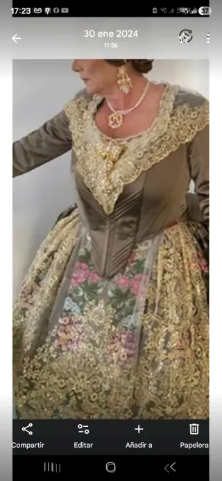 Corpiño Fallera Dorado y Rosa