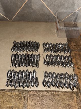 Lote 10 plomos de pesca