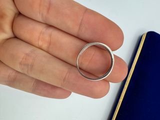 Anello oro bianco vintage diamanti fascia