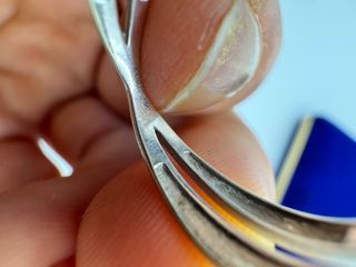 Anello oro bianco vintage diamanti fascia