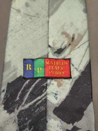 Cravatta fantasia beige multicolor