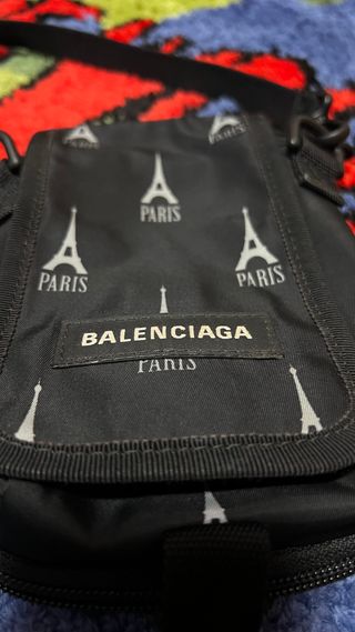 Tracolla Balenciaga Tour Eiffel Paris Nera