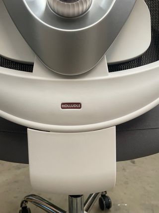 Silla de oficina HOLLUDLE gris y plateada