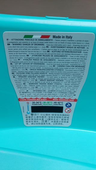Vaschetta Bagnetto Neonato con Termometro