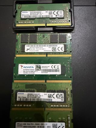 Memorias RAM Kingston De 8 Y 16 GB  DDR3 y  DDR4