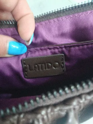 Borsa marrone in pelle trapuntata