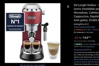 Cafetera De'Longhi Dedica Roja