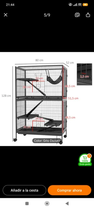 Jaula para hurones PawHut