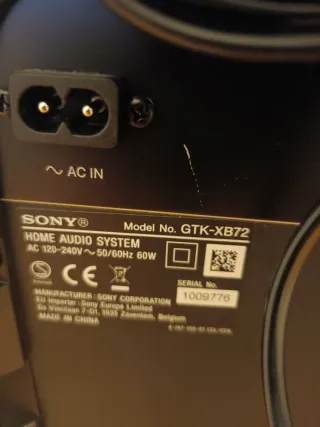 Sony GTK-XB72 Altavoz Negro y Multicolor