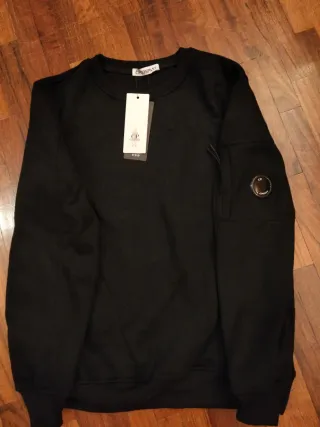 Felpa CP Company nera con logo