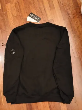 Felpa CP Company nera con logo