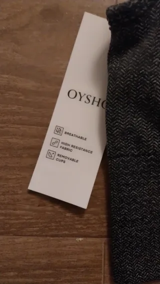 Top sportivo Oysho grigio taglia M