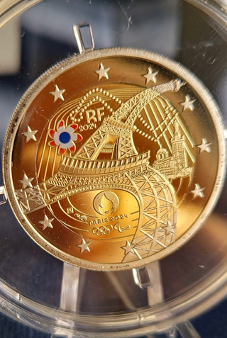 2€ Francia 2024 Torre Eiffel PROOF Color Rara