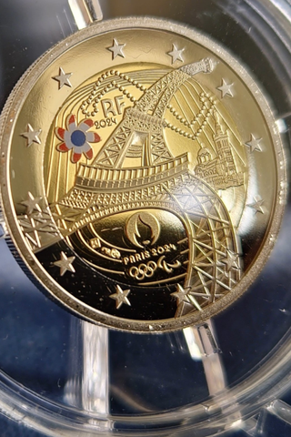 2€ Francia 2024 Torre Eiffel PROOF Color Rara