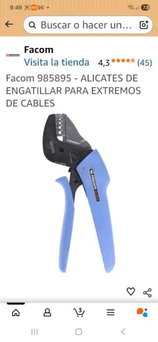 Alicate crimpado Facom 985895 nuevo