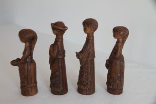 Figuras cerámica húngara naif Kőfalvi 60s