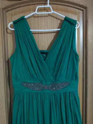 Vestido largo vaporoso verde Easy Wear