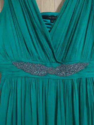 Vestido largo vaporoso verde Easy Wear