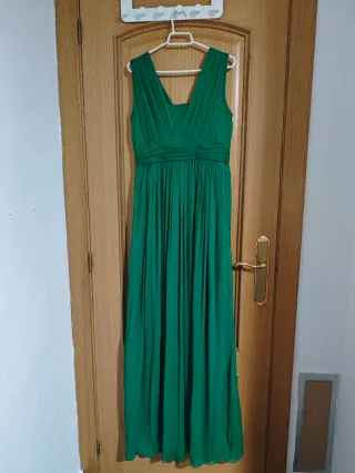 Vestido largo vaporoso verde Easy Wear
