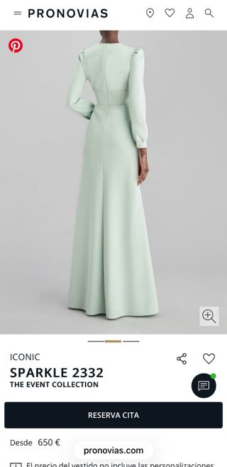 Vestido nuevo azul Pronovias con pedrereria