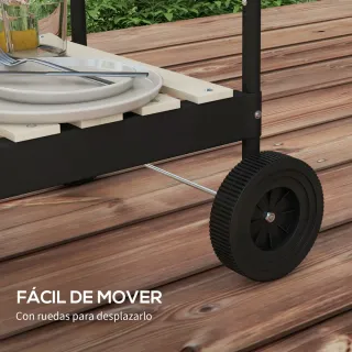 Barbacoa de Carbón con Ruedas