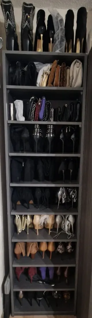 Estantería Wengue Gris Ceniza