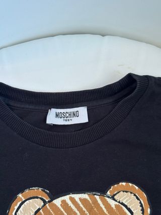 T-shirt Moschino Teddy Bear nera taglia 12