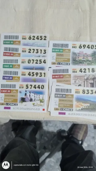 Lote 42 Billetes ONCE Serie Paradores