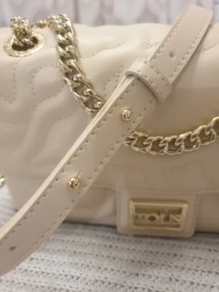 Bolso Tous Beige y Dorado Nuevo con etiquetas