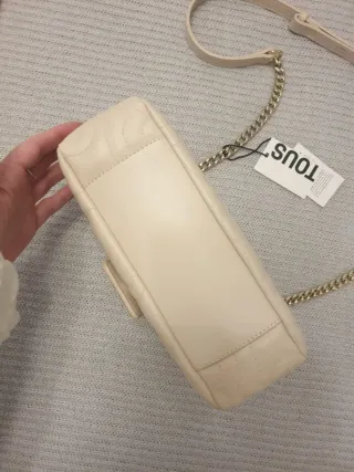 Bolso Tous Beige y Dorado Nuevo con etiquetas