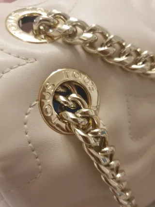 Bolso Tous Beige y Dorado Nuevo con etiquetas