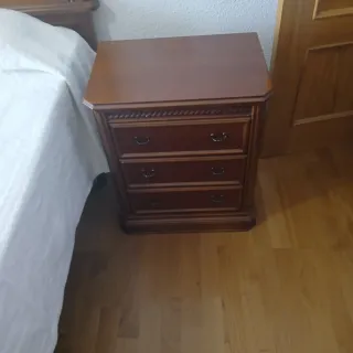 Mesitas de noche de madera maciza marrón,120e 2