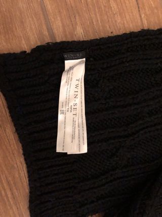 Sciarpa Twinset nera con strass