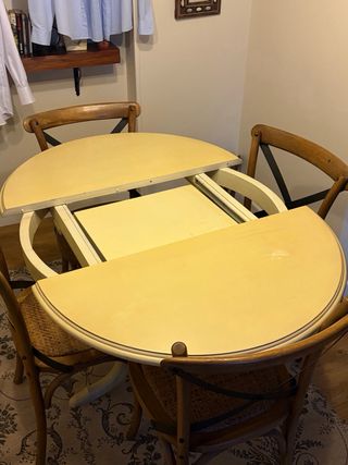 Mesa redonda madera para salón