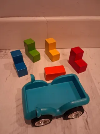 Coche bloques construcción infantil
