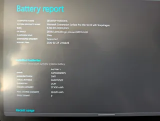 Microsoft Surface Pro 12 512GB SSD 16GB RAM