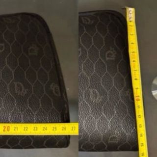 DIOR CLUTCH VINTAGE BOLSO MANO PIEL MARRON MONOGRA