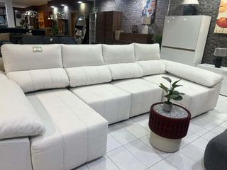 Sofá Cama Chaise Longue Beige