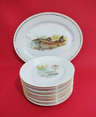 Vajilla para pescado Limoges