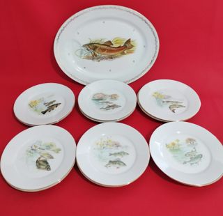 Vajilla para pescado Limoges