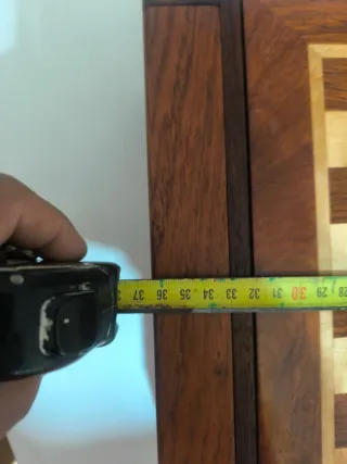 Caja de ajedrez vintage de madera