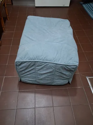 Puff/Cama 90cm Azul/Gris