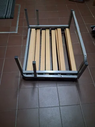 Puff/Cama 90cm Azul/Gris