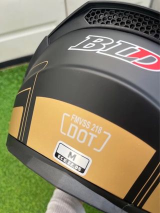 Casco Moto Modular BLD Negro Dorado