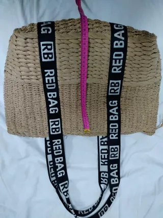 Bolso de playa RED BAG beige y negro