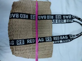 Bolso de playa RED BAG beige y negro