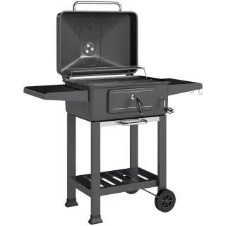 Barbacoa Carbón con Bandeja y Ventilación