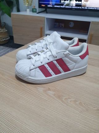 Adidas Superstar T33 Blancas y Rosas